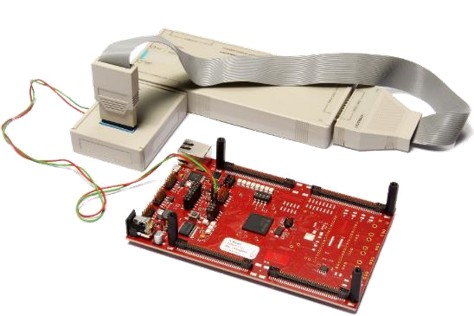 TRACE32 hardware debugger with embedded target board for PIL testing